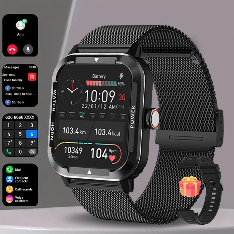Relógio Inteligente Militar Masculino | Smartwatch IP68, 115